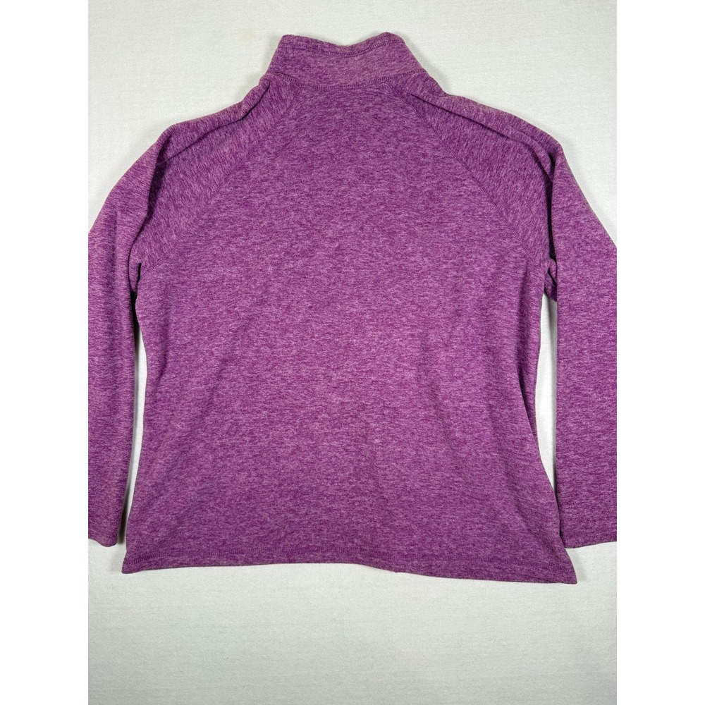 Eddie Bauer Womens 2XL Purple Heathered Quarter Zip Fleece Pullover Sweater - Picture 7 of 8
